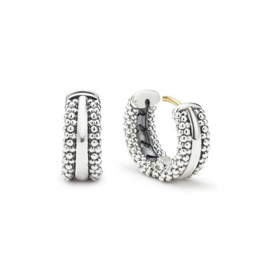 Caviar Huggie Earrings