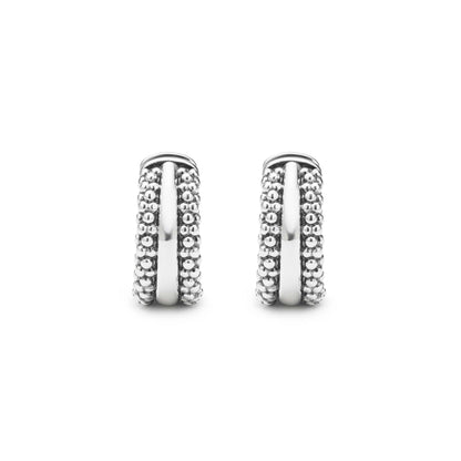 Caviar Huggie Earrings
