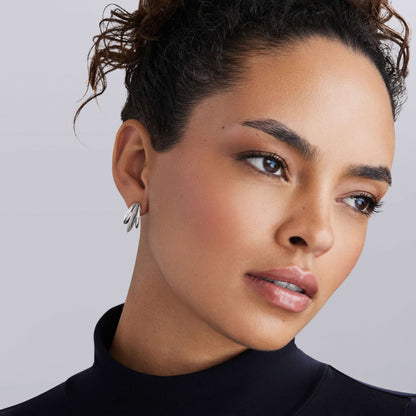 Caviar Triple Hoop Earrings