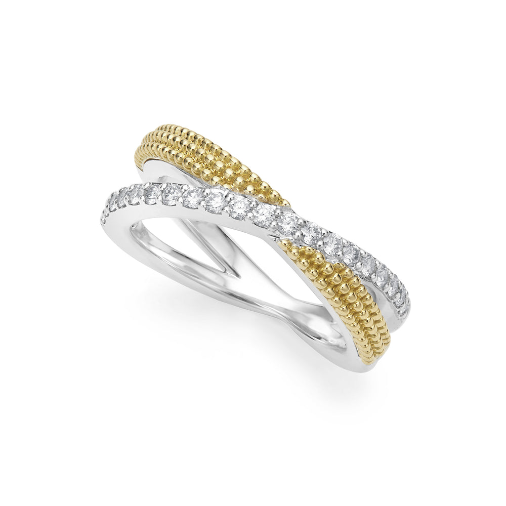 18K Gold and Sterling Silver Band