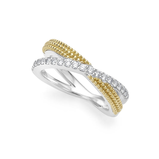18K Gold and Sterling Silver Band