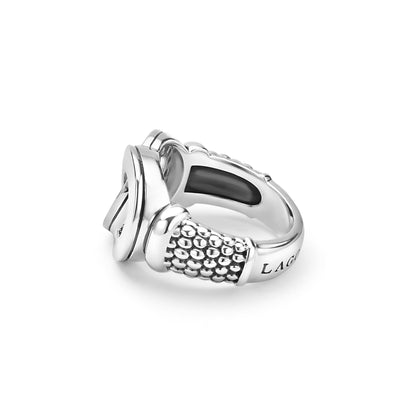 Caviar Interlocking Diamond Ring