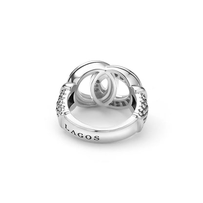 Caviar Interlocking Diamond Ring