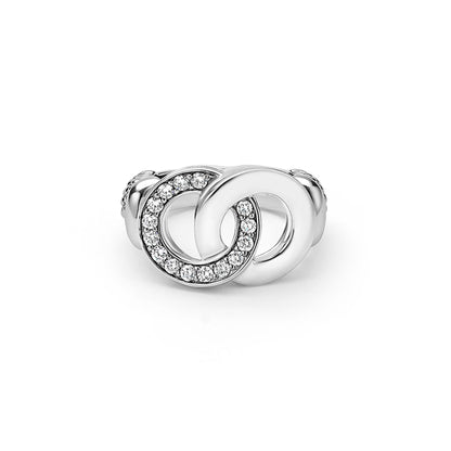 Caviar Interlocking Diamond Ring