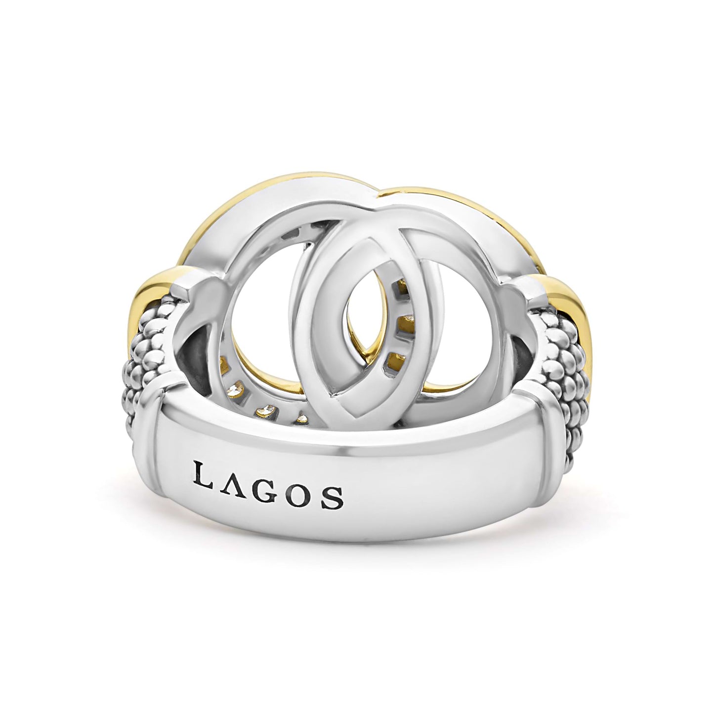 Caviar Interlocking Diamond Ring