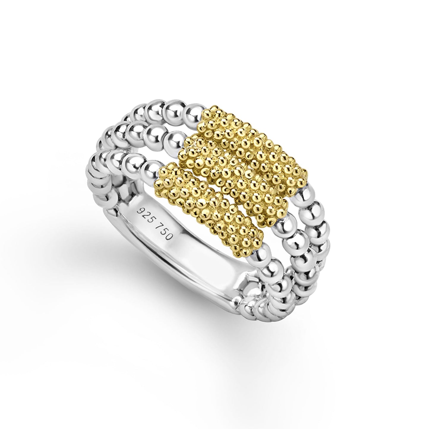 Caviar Tri Bar Ring