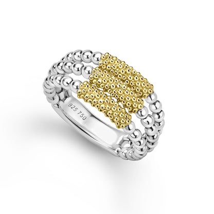 Caviar Tri Bar Ring