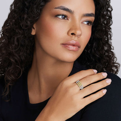 Caviar Tri Bar Ring