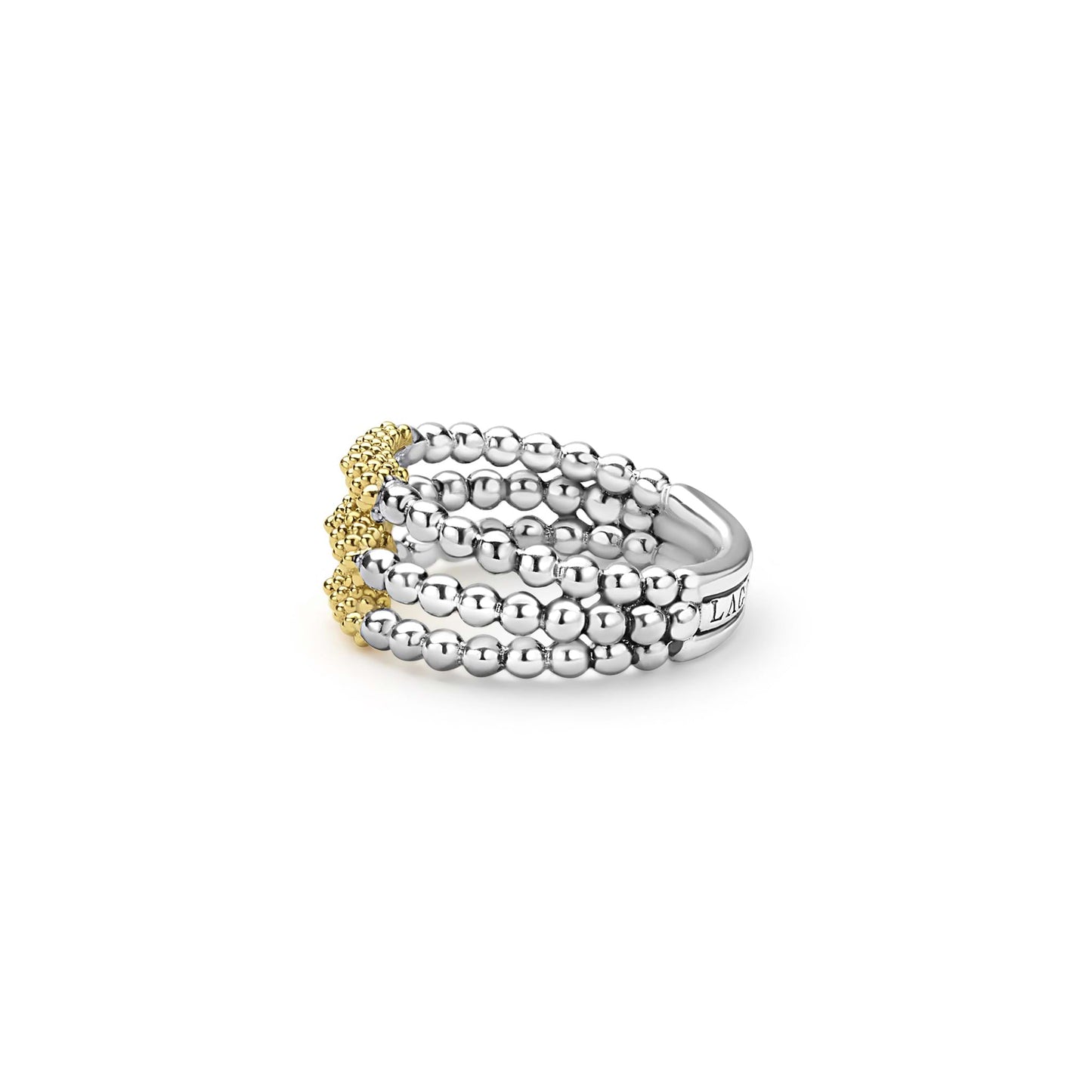 Caviar Tri Bar Ring