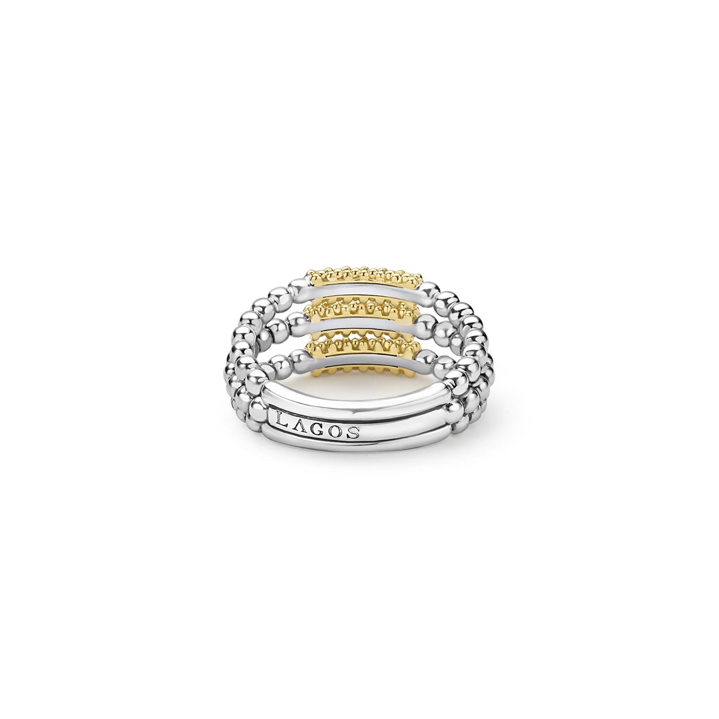 Caviar Tri Bar Ring