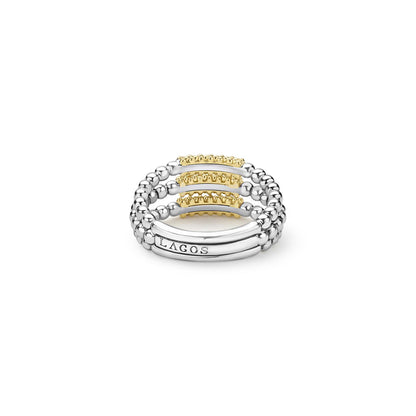 Caviar Tri Bar Ring