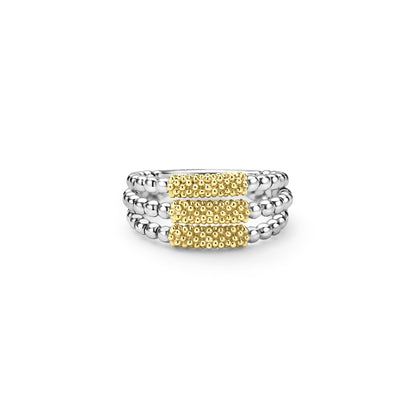 Caviar Tri Bar Ring