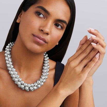 Caviar Bubbly Beaded Statement Necklace