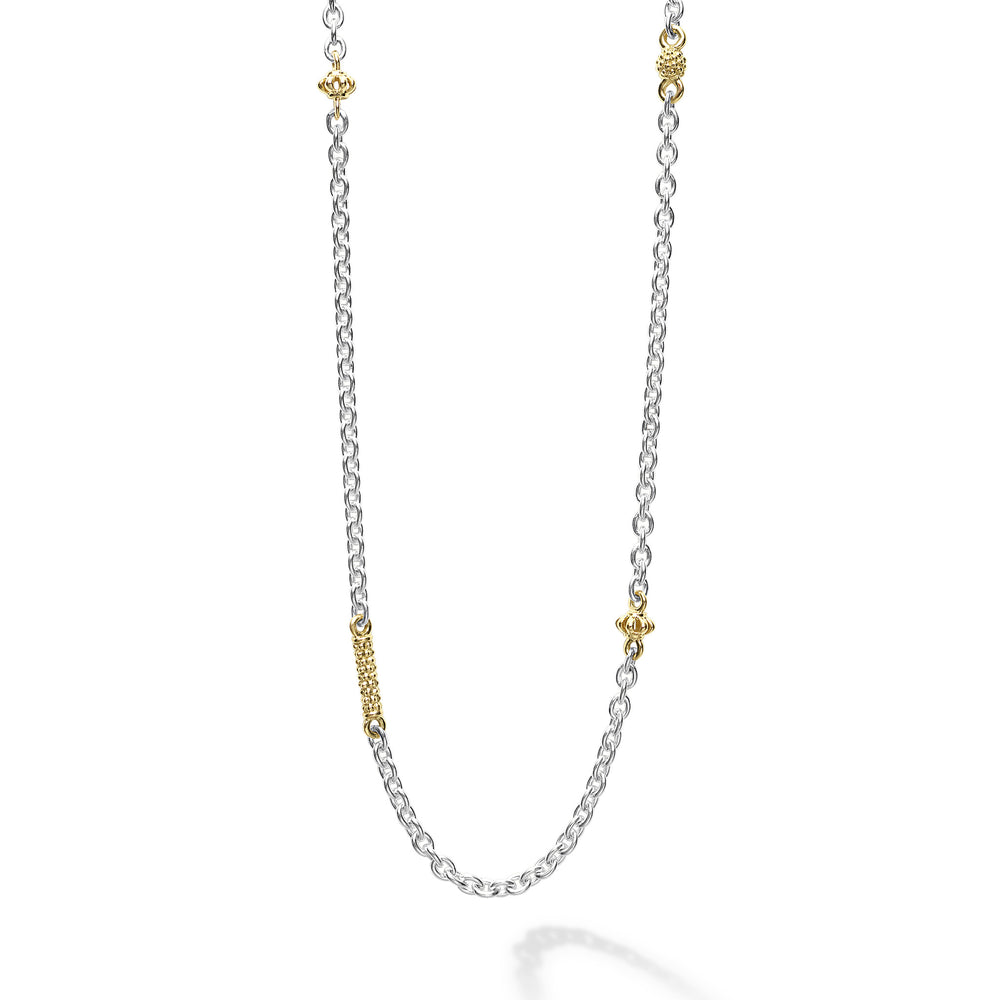18K Gold and Sterling Silver Necklace