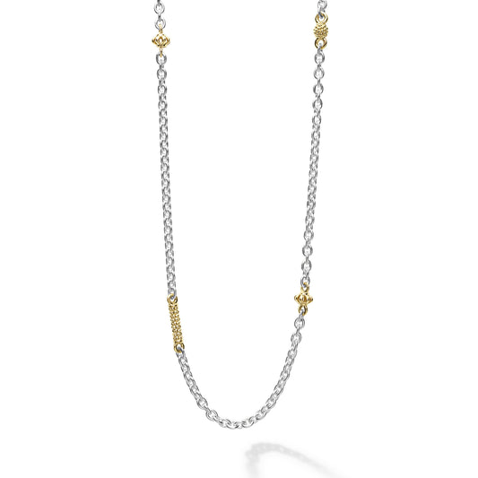 18K Gold and Sterling Silver Necklace