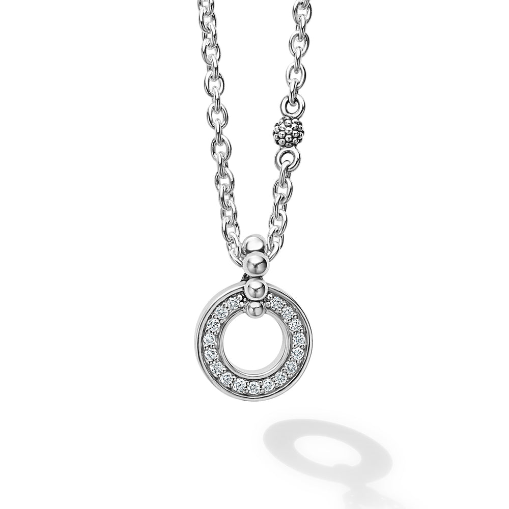 Sterling Silver and Silver and Diamond Necklace