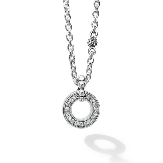 Sterling Silver and Silver and Diamond Necklace