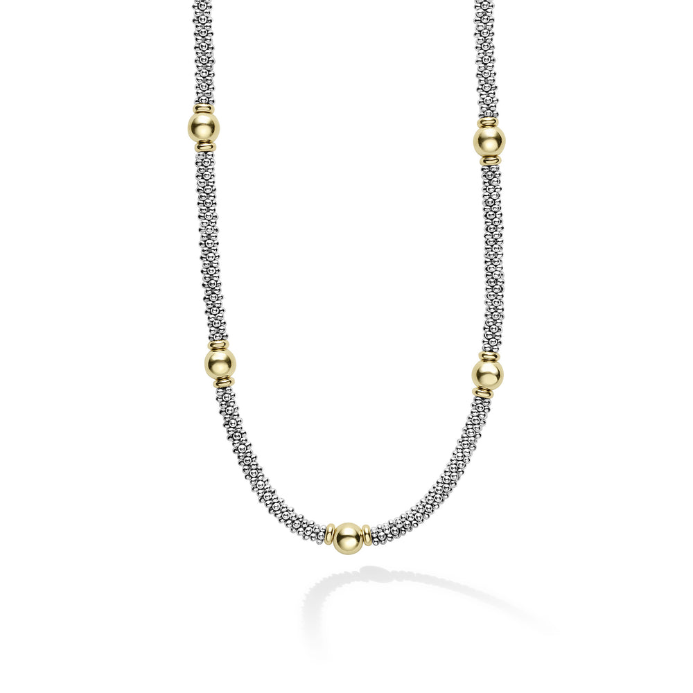18K Gold and Sterling Silver Necklace