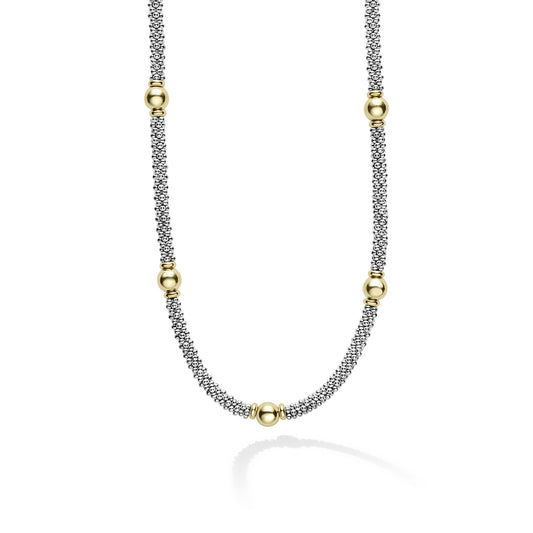 18K Gold and Sterling Silver Necklace
