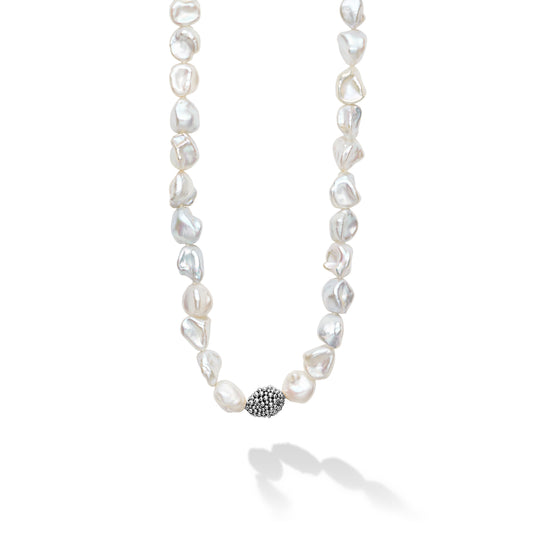 Sterling Silver and Keshi Pearl Necklace