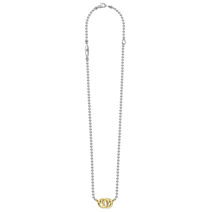 Interlocking Diamond Pendant Necklace Adjustable 16-