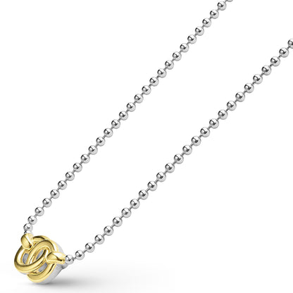 Interlocking Diamond Pendant Necklace Adjustable 16-