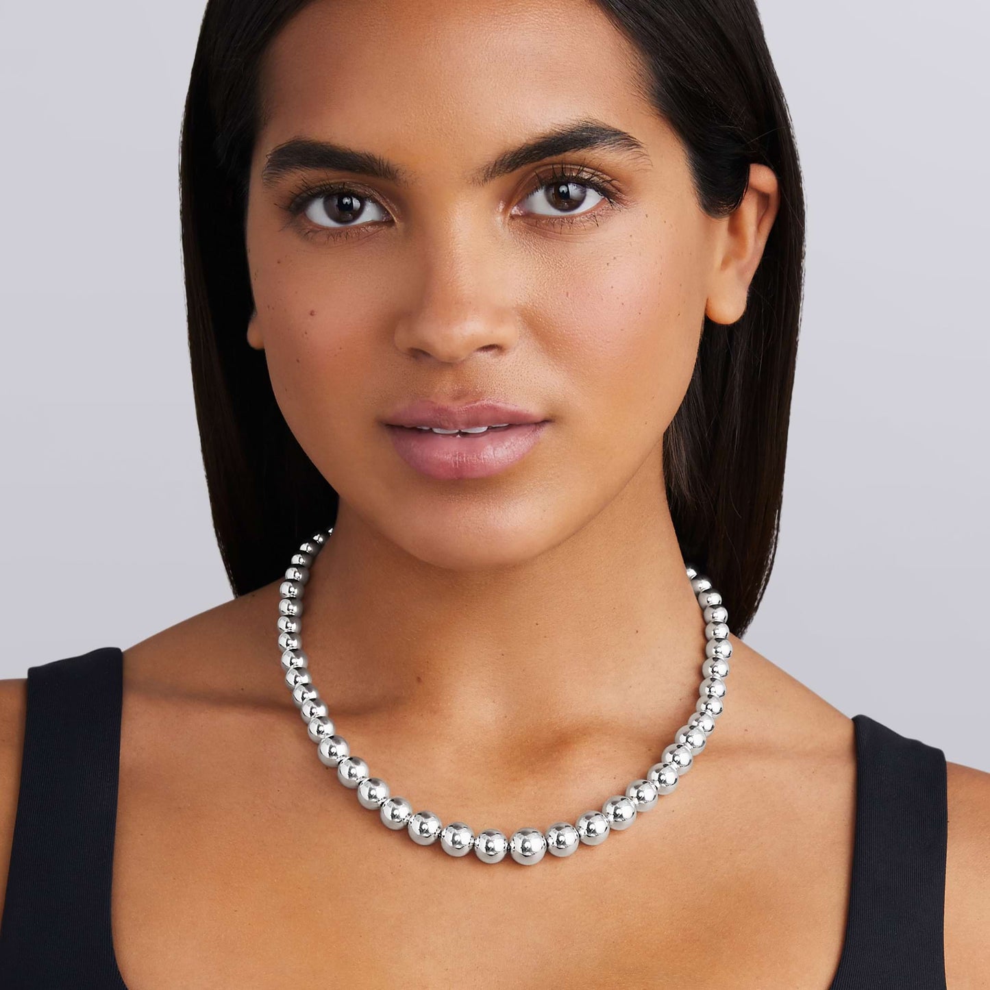 Caviar Bubbly Graduated 6- Bead Necklace