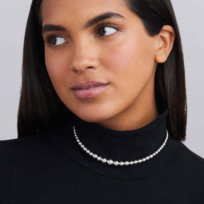Caviar Bubbly Petite Graduated Bead Necklace