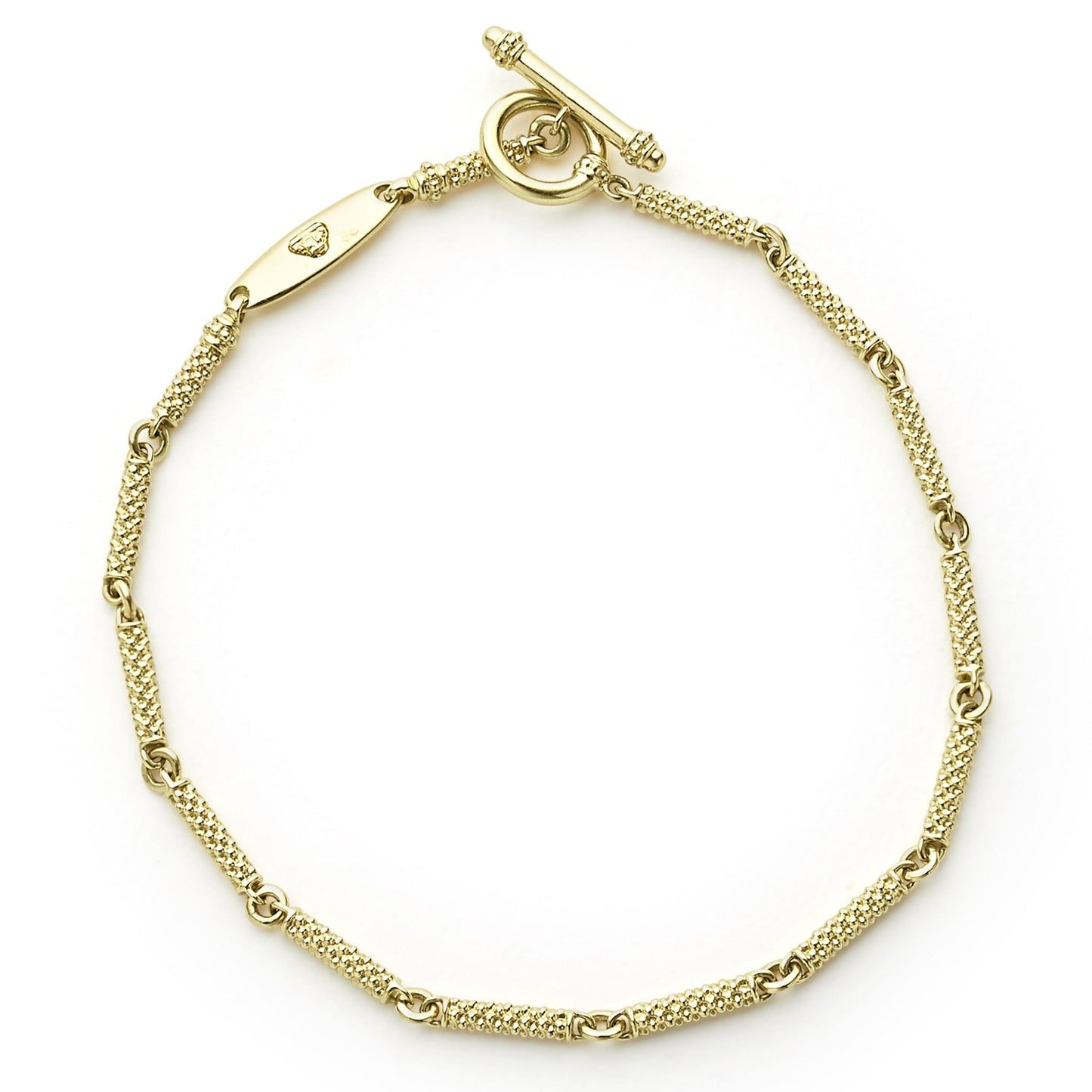 Superfine Caviar Link Toggle Bracelet