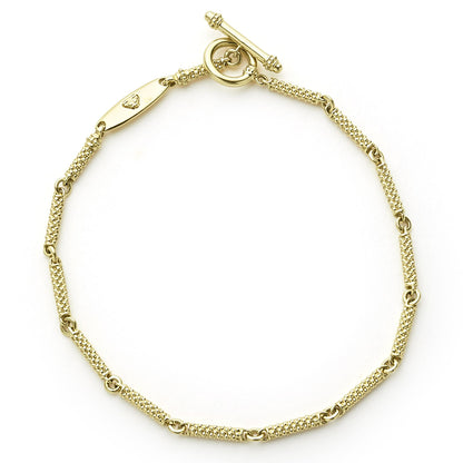 Superfine Caviar Link Toggle Bracelet