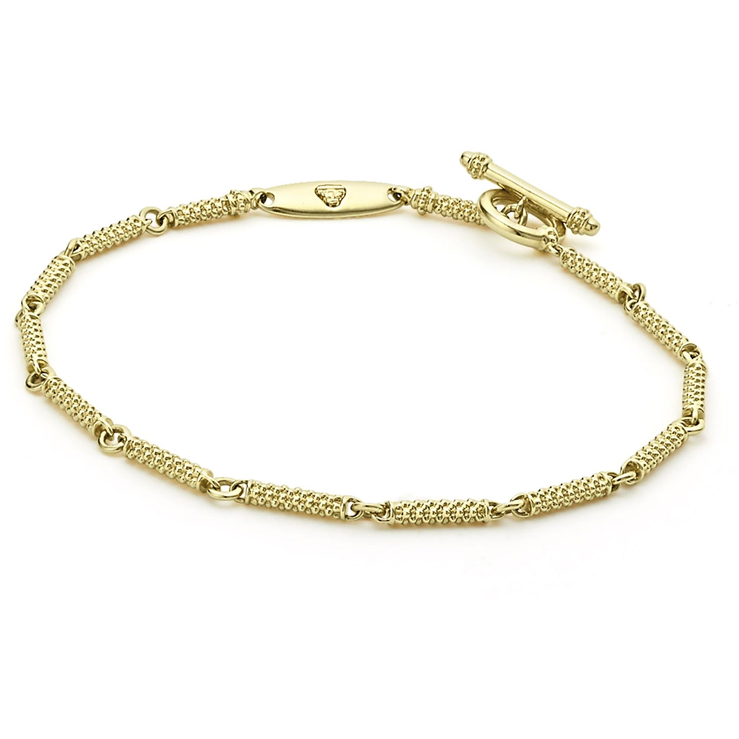 Superfine Caviar Link Toggle Bracelet