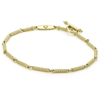 Superfine Caviar Link Toggle Bracelet