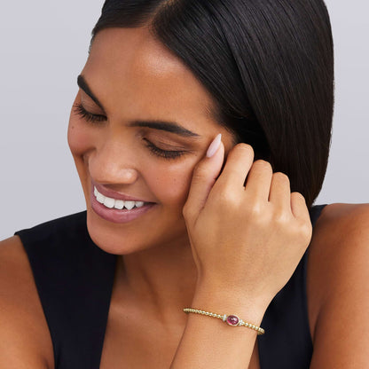 Gold Diamond And Rhodolite Garnet Cuff Bracelet