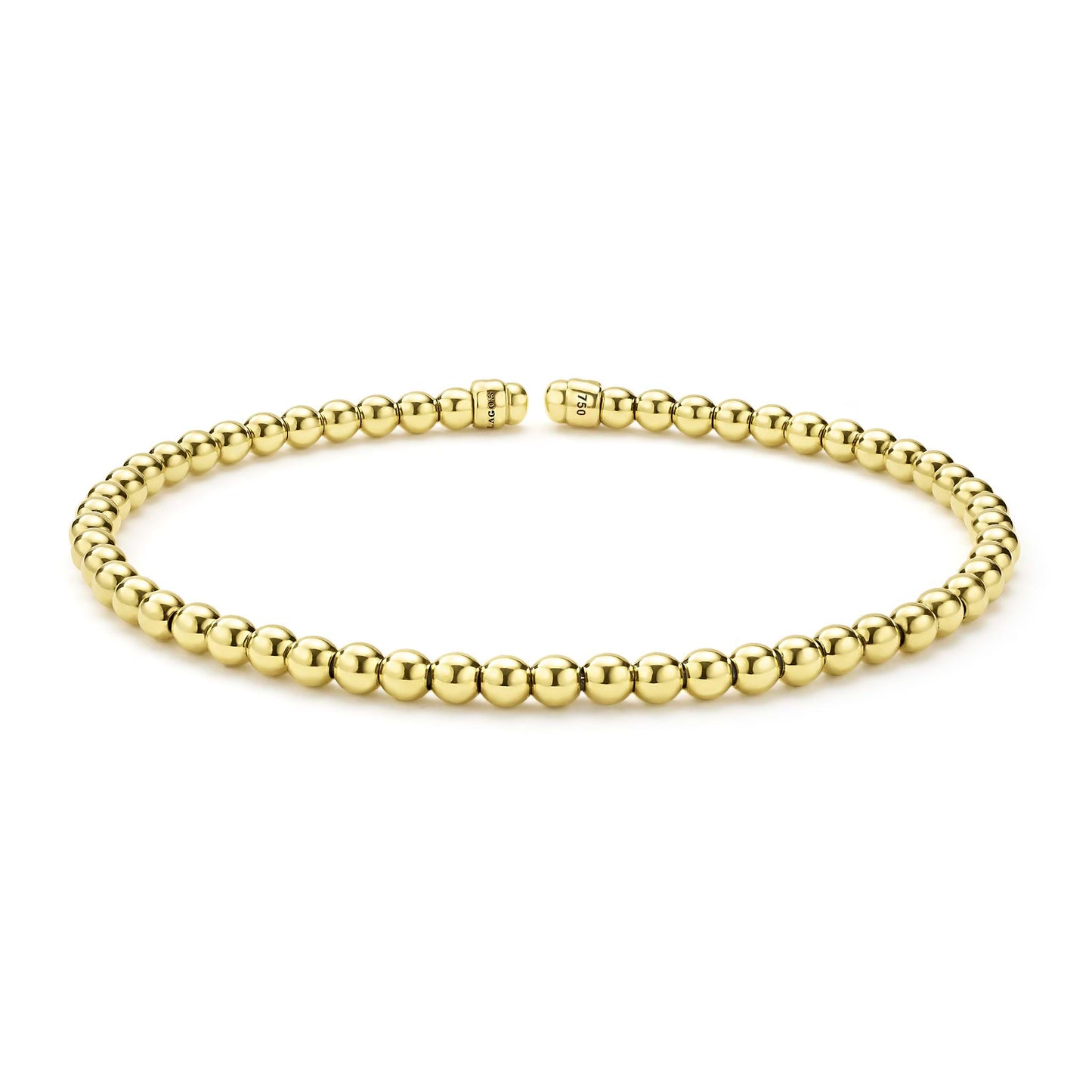 Gold Caviar Beaded Cuff Bracelet