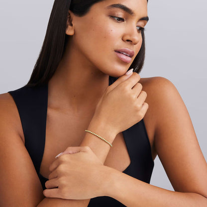 Gold Caviar Beaded Cuff Bracelet