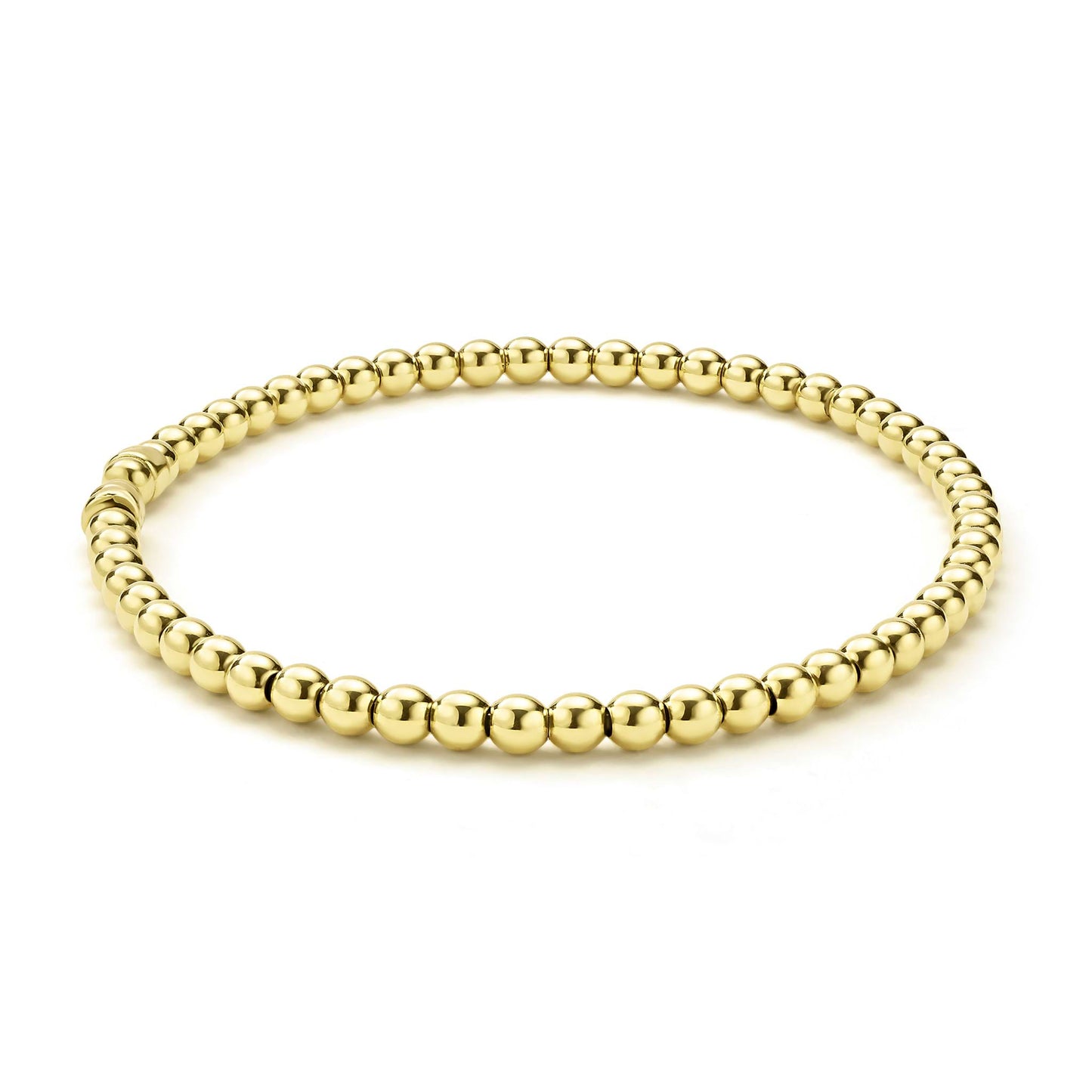 Gold Caviar Beaded Cuff Bracelet
