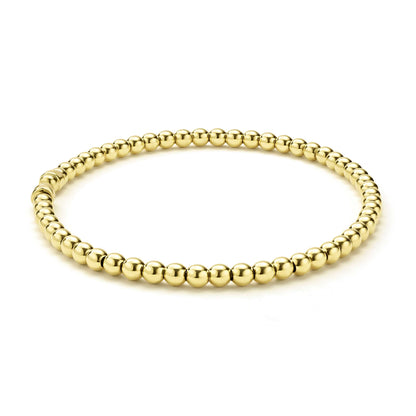 Gold Caviar Beaded Cuff Bracelet