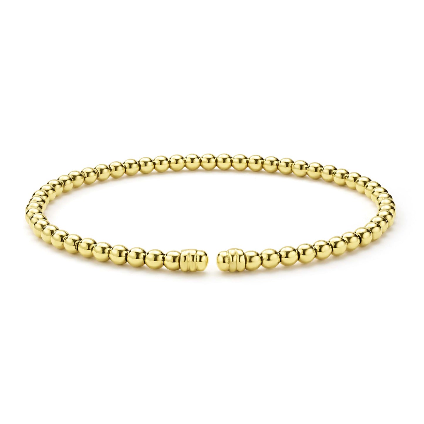 Gold Caviar Beaded Cuff Bracelet