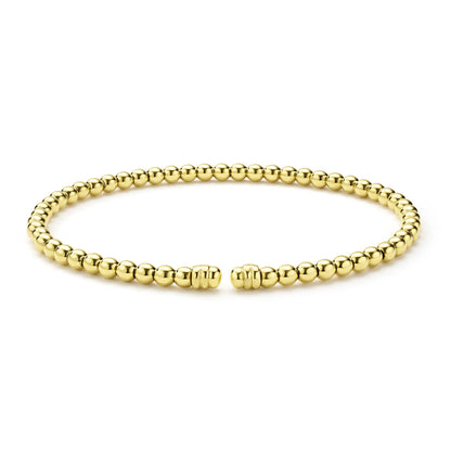 Gold Caviar Beaded Cuff Bracelet