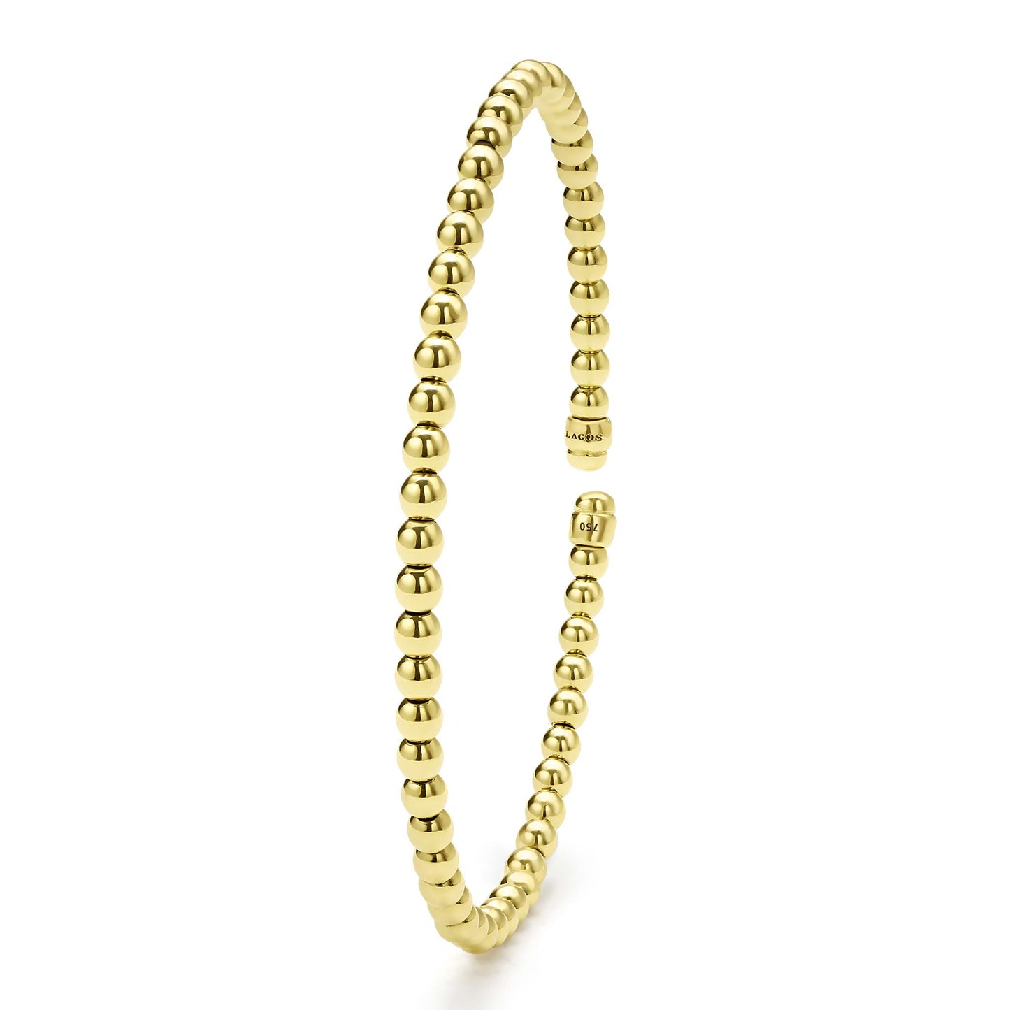 Gold Caviar Beaded Cuff Bracelet