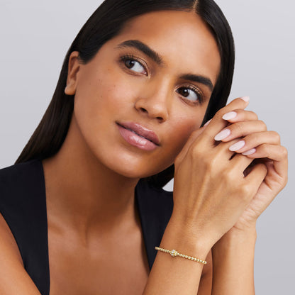 5rd Caviar Beaded Diamond Rondelle Cuff Bracelet