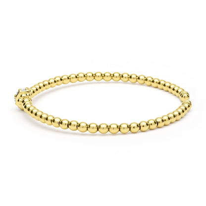 5rd Caviar Beaded Diamond Rondelle Cuff Bracelet