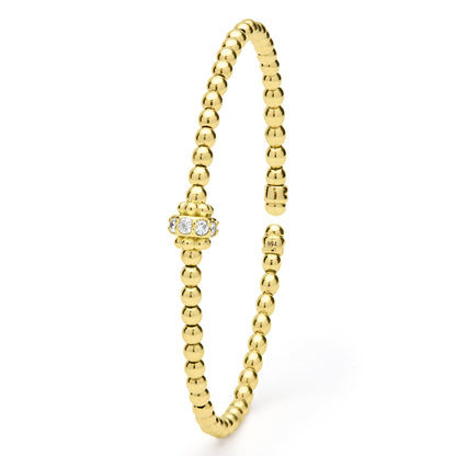 5rd Caviar Beaded Diamond Rondelle Cuff Bracelet