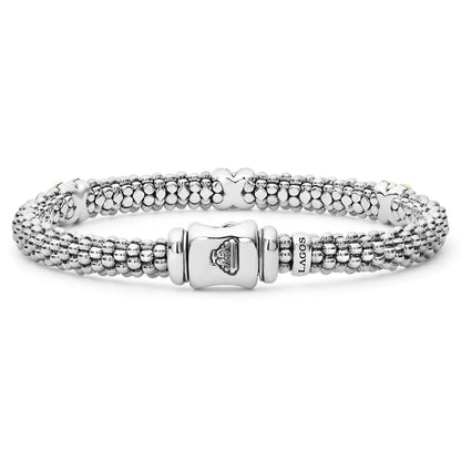 Three Station X With Diamond Rope Bracelet