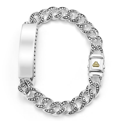 Mens Engraveable Id Curb Link Bracelet
