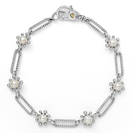 Sterling Silver and Pearl Bracelet