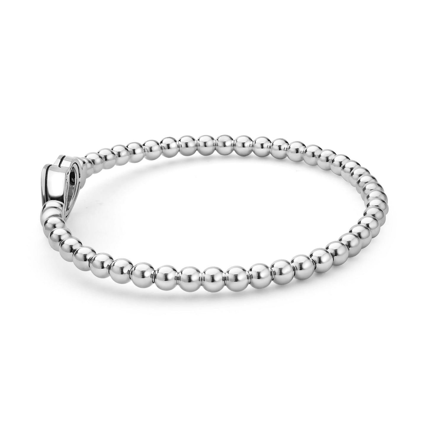 Two-Tone Interlocking Diamond Station Stretch Bracelet