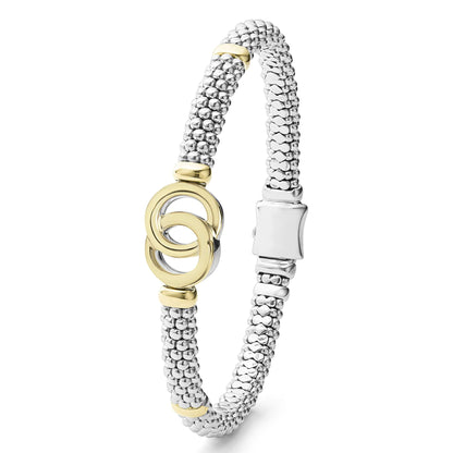 Interlocking Diamond Caviar Rope Bracelet