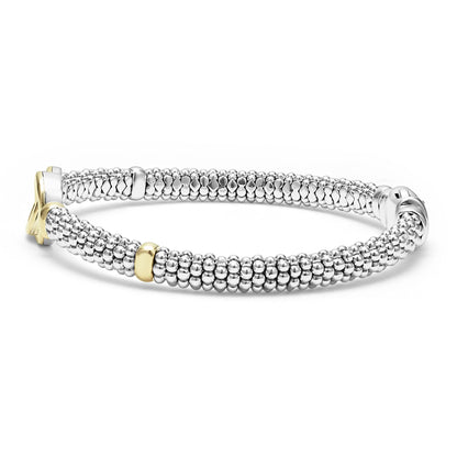 Interlocking Diamond Caviar Rope Bracelet