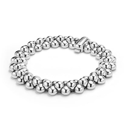 Caviar Bubbly Three Row Beaded Statement Bracelet